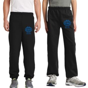 Unisex Black Sweatpants - No Pockets