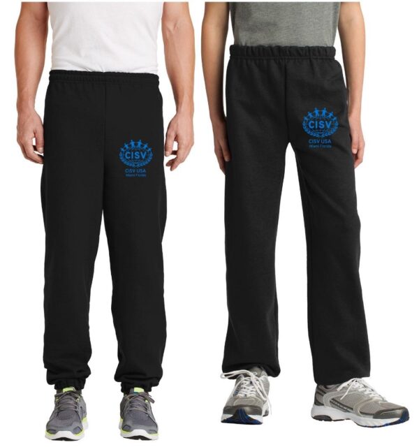 Unisex Black Sweatpants - No Pockets