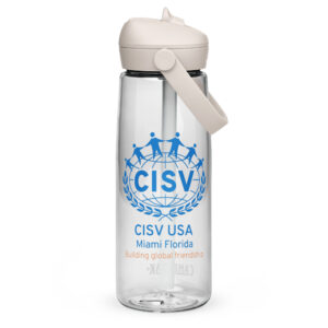 Flip straw water bottle